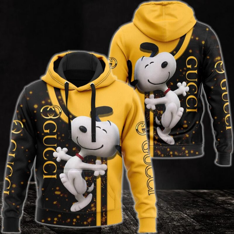 Gucci Snoopy Dog Unisex Hoodie For Men Women Luxury Pullover Disney Gifts NH307