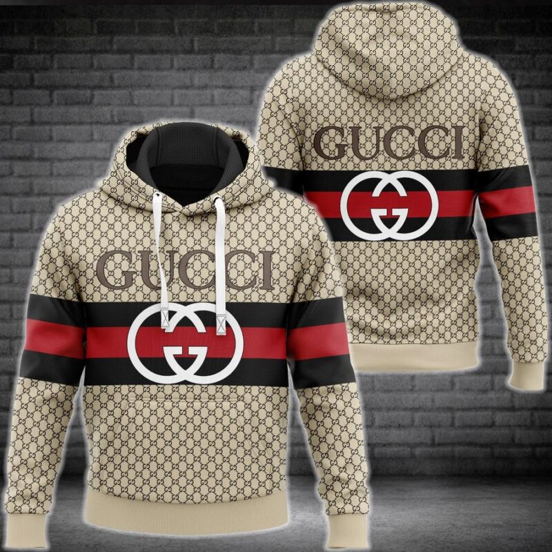 Gucci Stripe Unisex Hoodie For Men Women Luxury Pullover NH279