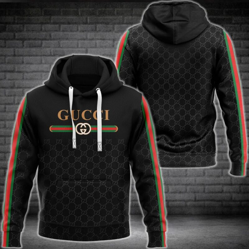 Gucci Stripe Unisex Hoodie For Men Women Luxury Pullover NH344