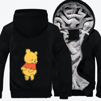 Hungry Pooh Winnie the Pooh Fleece Zip Hoodie Jacket 3
