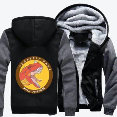 Hungry Tyrannosaurus Rex Jurassic World Fleece Zip Hoodie Jacket 2