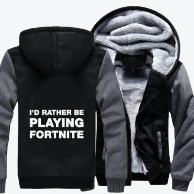 I'd Rather Be Playing Fortnite Fortnite Fleece Zip Hoodie Jacket 2 Id Rather Be Playing Fortnite Fortnite Fleece Zip Hoodie Jacket 2