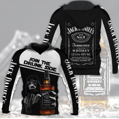 JD Join The Drunk Side Unisex 3D Hoodie - Black TSH654