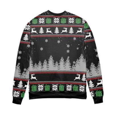 Jack And Sally The Most Wonderful Time Of The Year Ugly Christmas Sweater Black 2