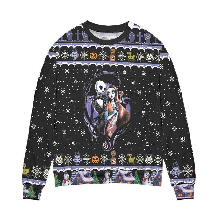 Jack Skellington Sally Halloween The Nightmare Before Christmas Ugly ...