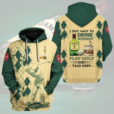 Jameson Irish Whiskey & Golf Unisex 3D Hoodie TSH740