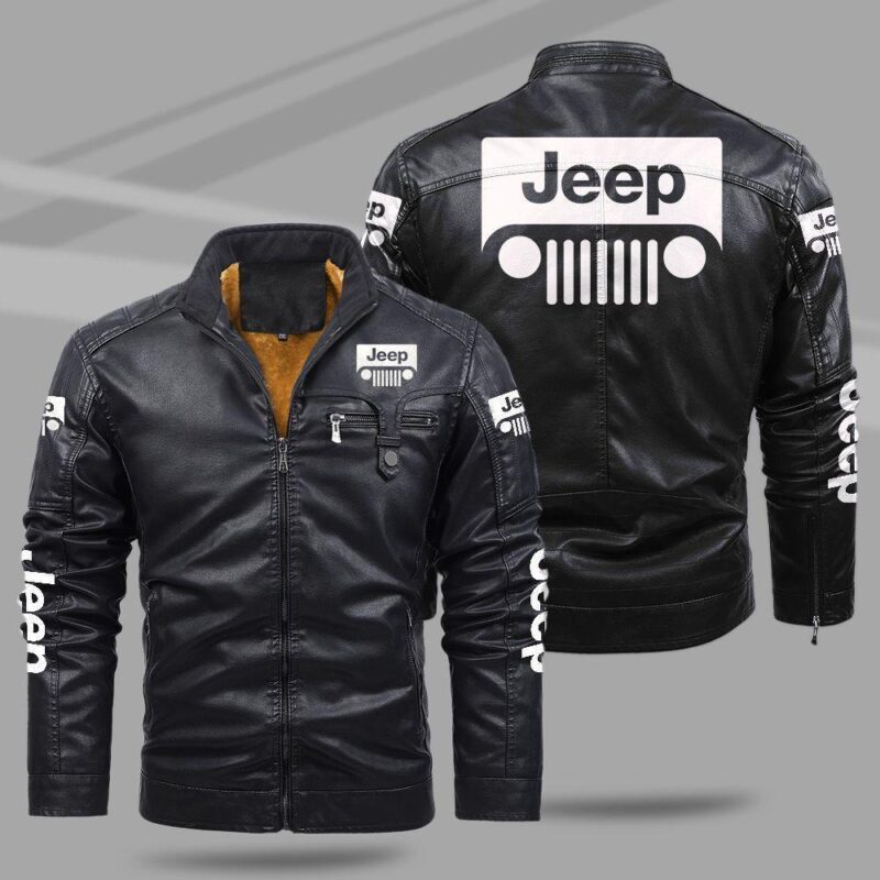 Jeep Fleece Leather Jacket TFLJ010