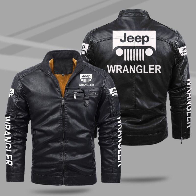 Jeep Wrangler Fleece Leather Jacket TFLJ038