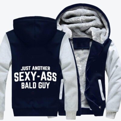 Just Another Sexy Bald Guy Father's Day Fleece Zip Hoodie Jacket