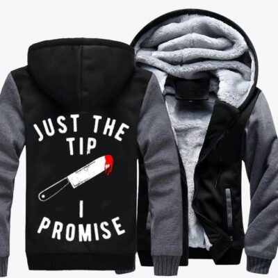 Just The Tip Halloween Fleece Zip Hoodie Jacket 2