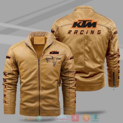 KTM Racing Fleece Leather Jacket CFLJ012