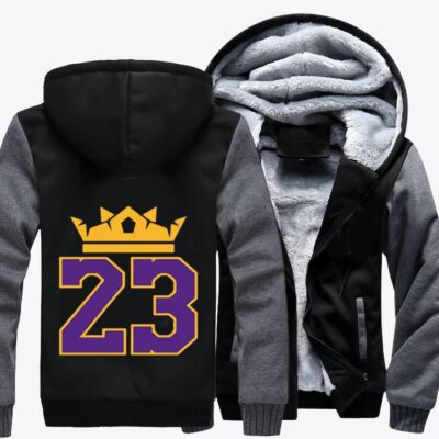 King James Basketball Fleece Zip Hoodie Jacket 2