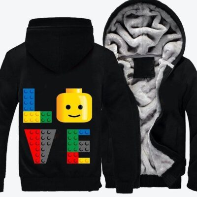 LOVE Lego Lego Fleece Zip Hoodie Jacket 3