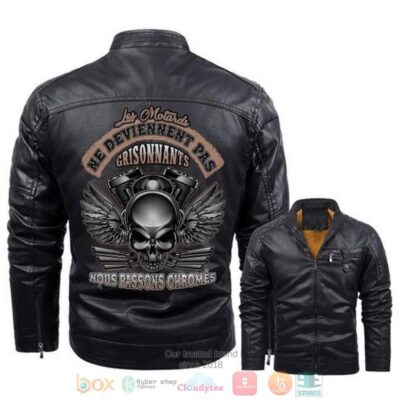 Les Ne Deviennent Pas Grisonnants Fleece Leather Jacket CFLJ004
