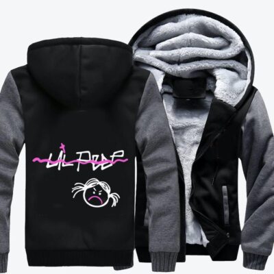Lil Peep Hip hop Fleece Zip Hoodie Jacket 2