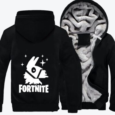 Loot Llama Fortnite Fleece Zip Hoodie Jacket 3