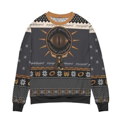 Lord Of The Rings Anneau Seigneur Des Anneaux Ugly Christmas Sweater 1