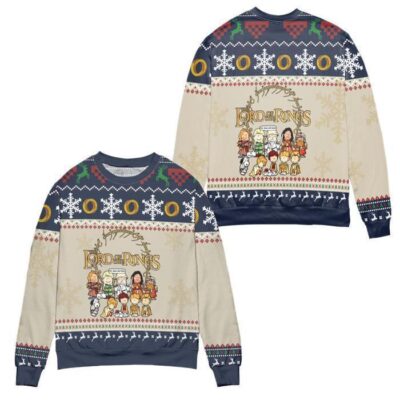 Lord Of The Rings Cute Chibi Characters Ugly Christmas Sweater
