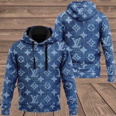 Louis Vuitton Denim Unisex Hoodie For Men Women LV Luxury Pullover NH178