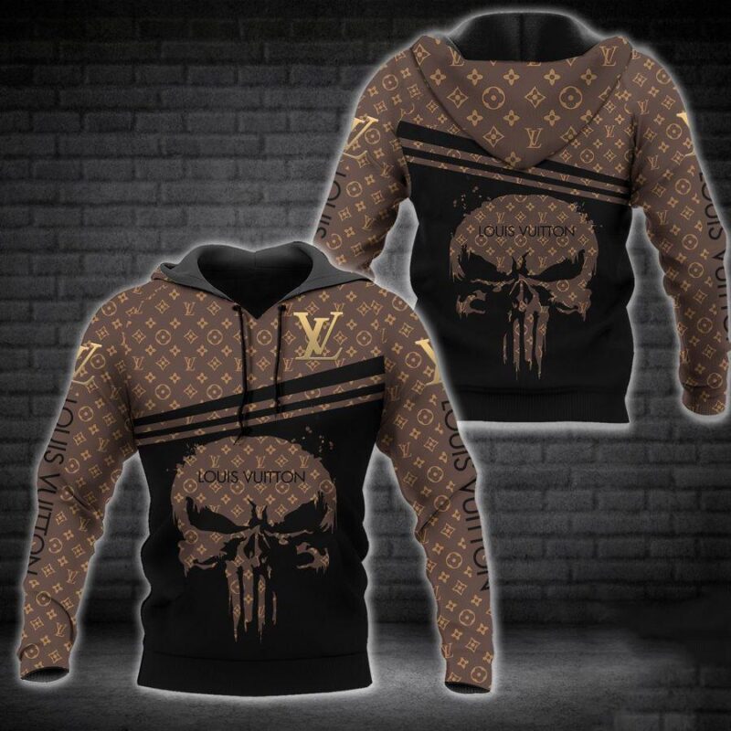 Louis Vuitton Skull Unisex Hoodie For Men Women LV Luxury NH196