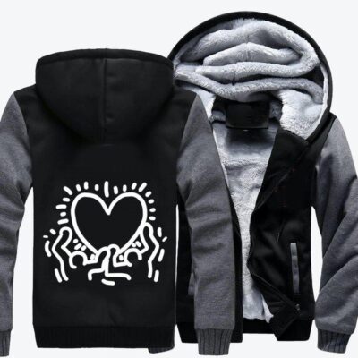 Love Makes Us Dance Pop Art Fleece Zip Hoodie Jacket 2