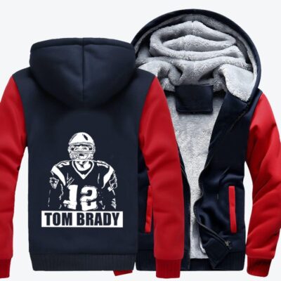 MVP Tom Brady Football Fleece Zip Hoodie Jacket 1
