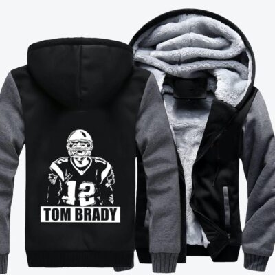 MVP Tom Brady Football Fleece Zip Hoodie Jacket 2