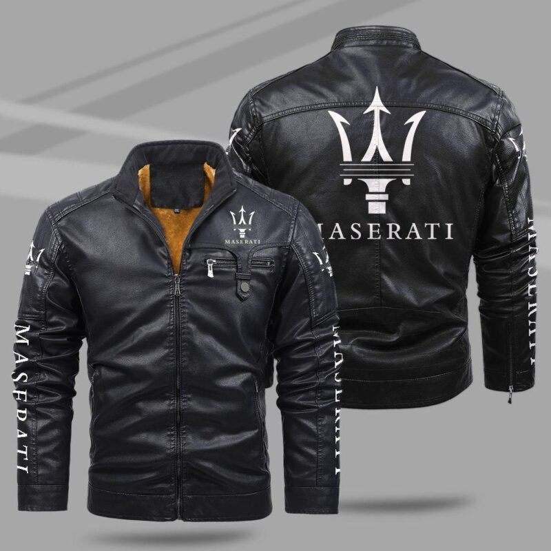 Maserati Fleece Leather Jacket TFLJ009