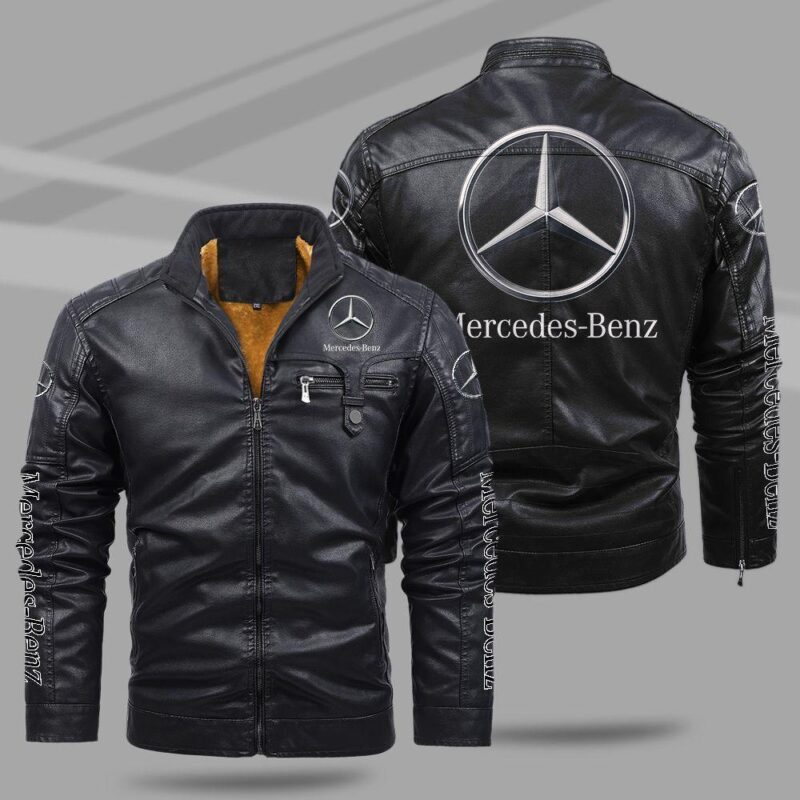 Mercedes Benz Fleece Leather Jacket TFLJ022