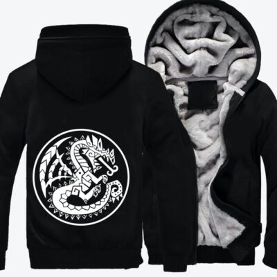 Monster Hunter Dragon Monster Hunter Fleece Zip Hoodie Jacket 3