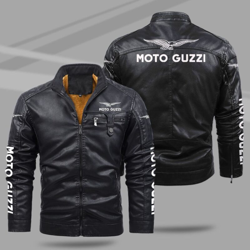 Moto Guzzi Fleece Leather Jacket TFLJ035