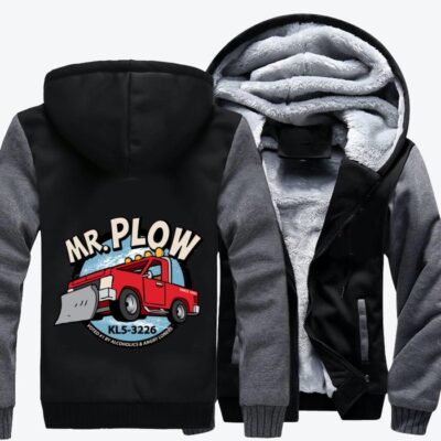 Mr Plow Truck The Simpsons Fleece Zip Hoodie Jacket 2