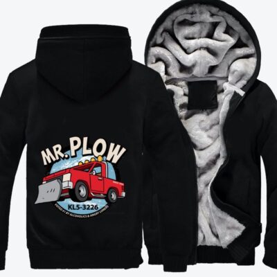 Mr Plow Truck The Simpsons Fleece Zip Hoodie Jacket 3