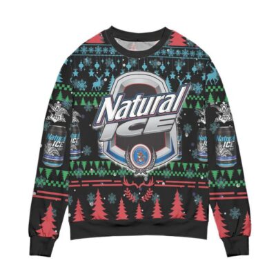 Natural Ice Beer Logo Christmas Pattern Ugly Christmas Sweater 1