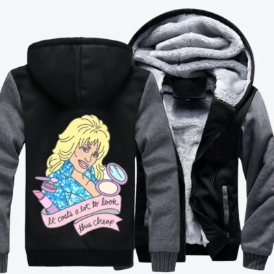 Parton Quote Dolly Parton Fleece Zip Hoodie Jacket 2