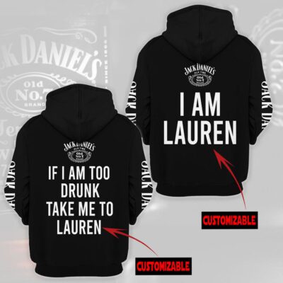 Personalized JD 3D Couple Hoodie - Black TSH1069