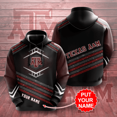 Personalized Texas A&M Aggies Basketball Team Unisex 3D Hoodie - Black TSH125
