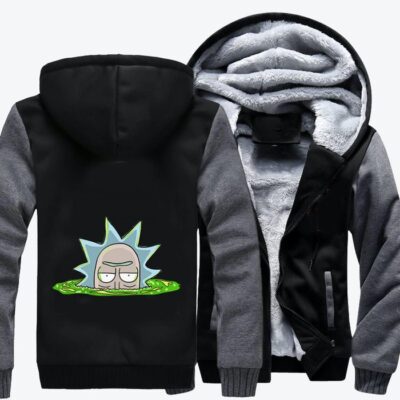 Scientist Who Suddenly Appeared Rick And Morty Fleece Zip Hoodie Jacket 2