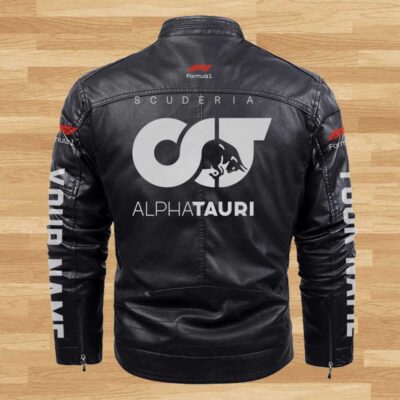 Scuderia Alphatauri Ver1 Personalized Fleece Leather Jacket CFLJ015 3