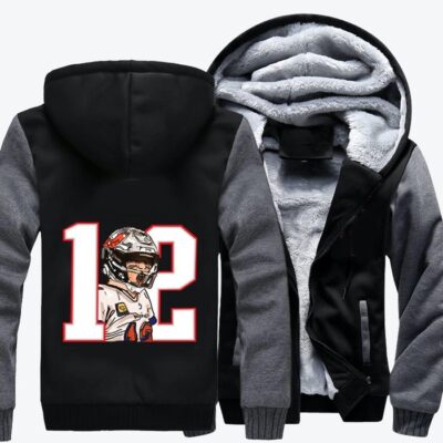 Seven Time World Champion Tom Brady Football Fleece Zip Hoodie Jacket 2