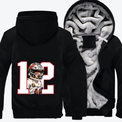 Seven Time World Champion Tom Brady Football Fleece Zip Hoodie Jacket 3