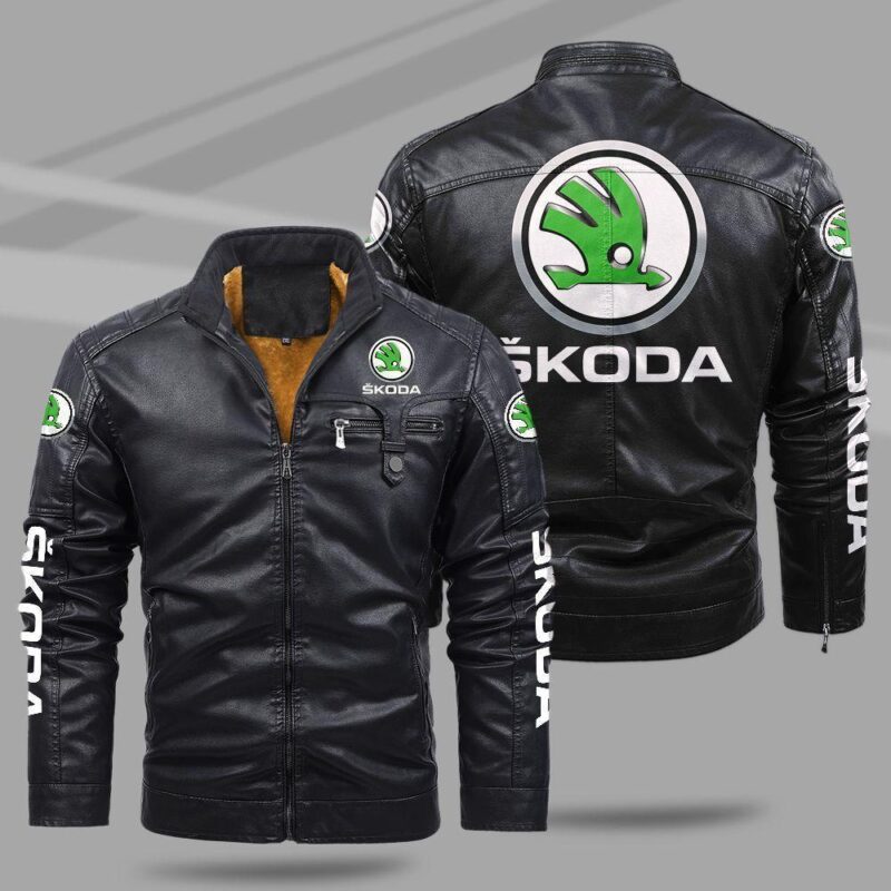 Skoda Fleece Leather Jacket TFLJ012