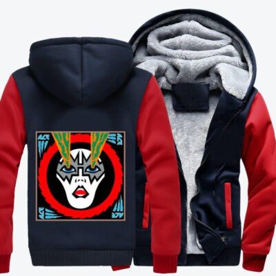 Spaceman Rock and roll Fleece Zip Hoodie Jacket 1