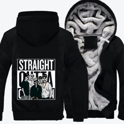 Straight Outta Compton NWA Hip hop Fleece Zip Hoodie Jacket 3