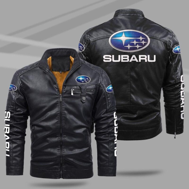 Subaru Fleece Leather Jacket TFLJ025