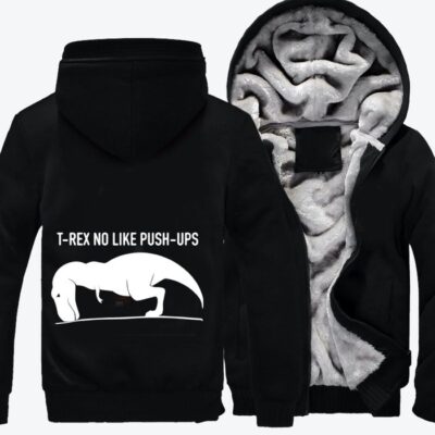 T Rex No Like Push up Jurassic World Fleece Zip Hoodie Jacket 3