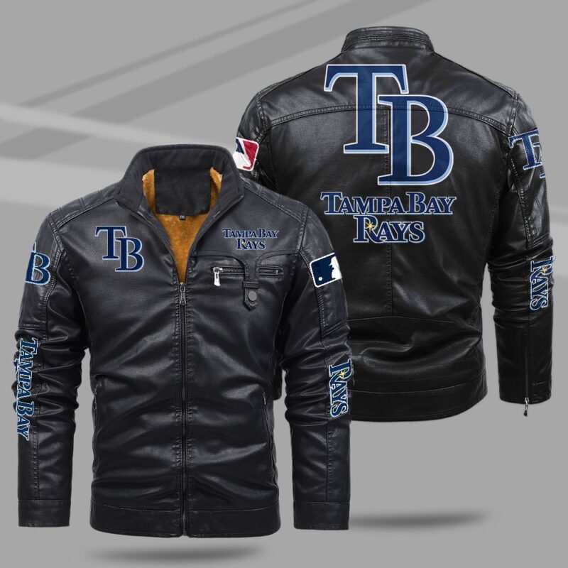 Tampa Bay Rays Fleece Leather Jacket CFLJ027