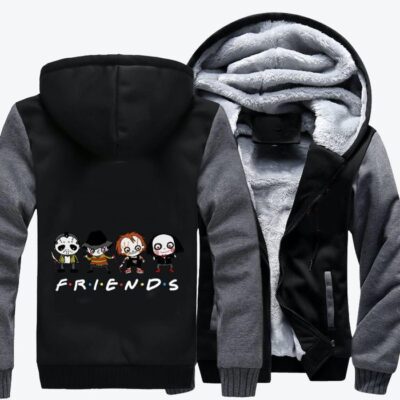 Terror Alliance Is Friends Horror Film Fleece Zip Hoodie Jacket 2