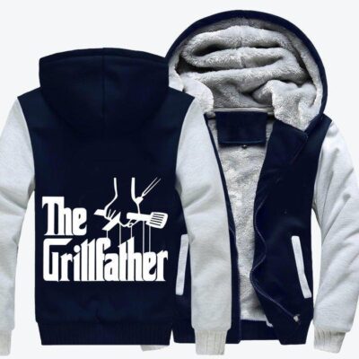 The Grillfather Father's Day Fleece Zip Hoodie Jacket
