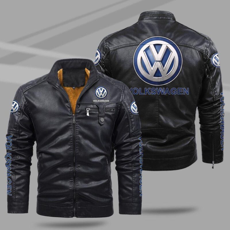 Volkswagen Fleece Leather Jacket TFLJ031